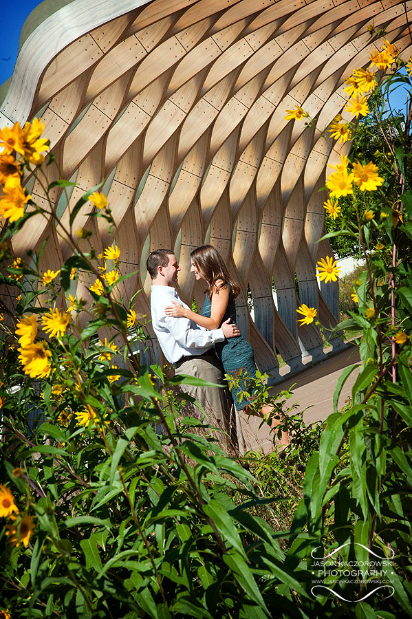 Chicago Engagement Photo at Lincoln Park Zoo's South Pond Pavilion