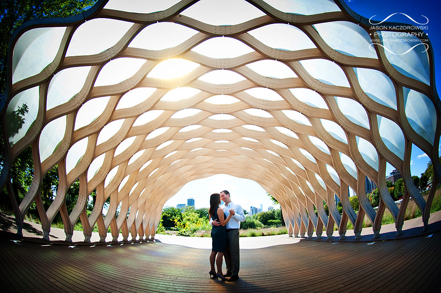 Chicago Engagement Photo at Lincoln Park Zoo's South Pond Pavilion