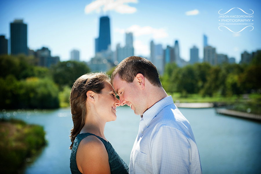 Chicago skyline engagement session photo