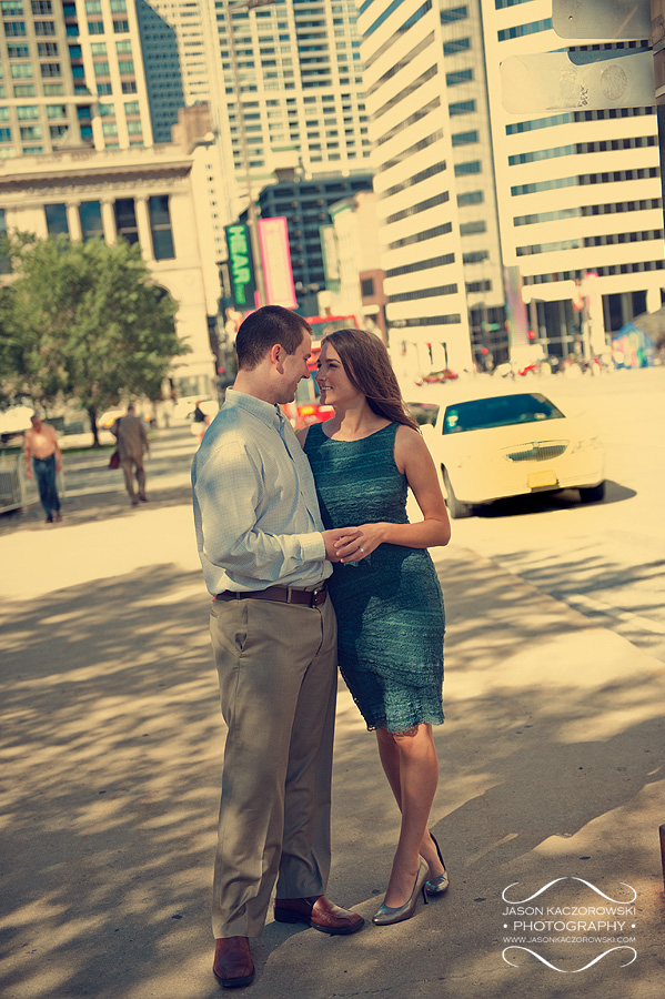 Chicago Engagement Photography on Michigan Avenue