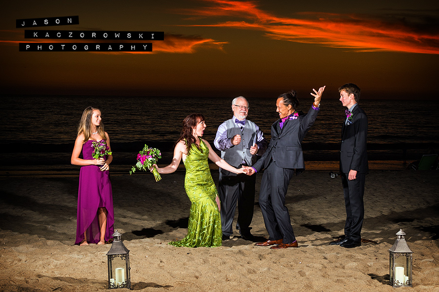 Sunset Beach Wedding Photo Santa Monica California Photographer