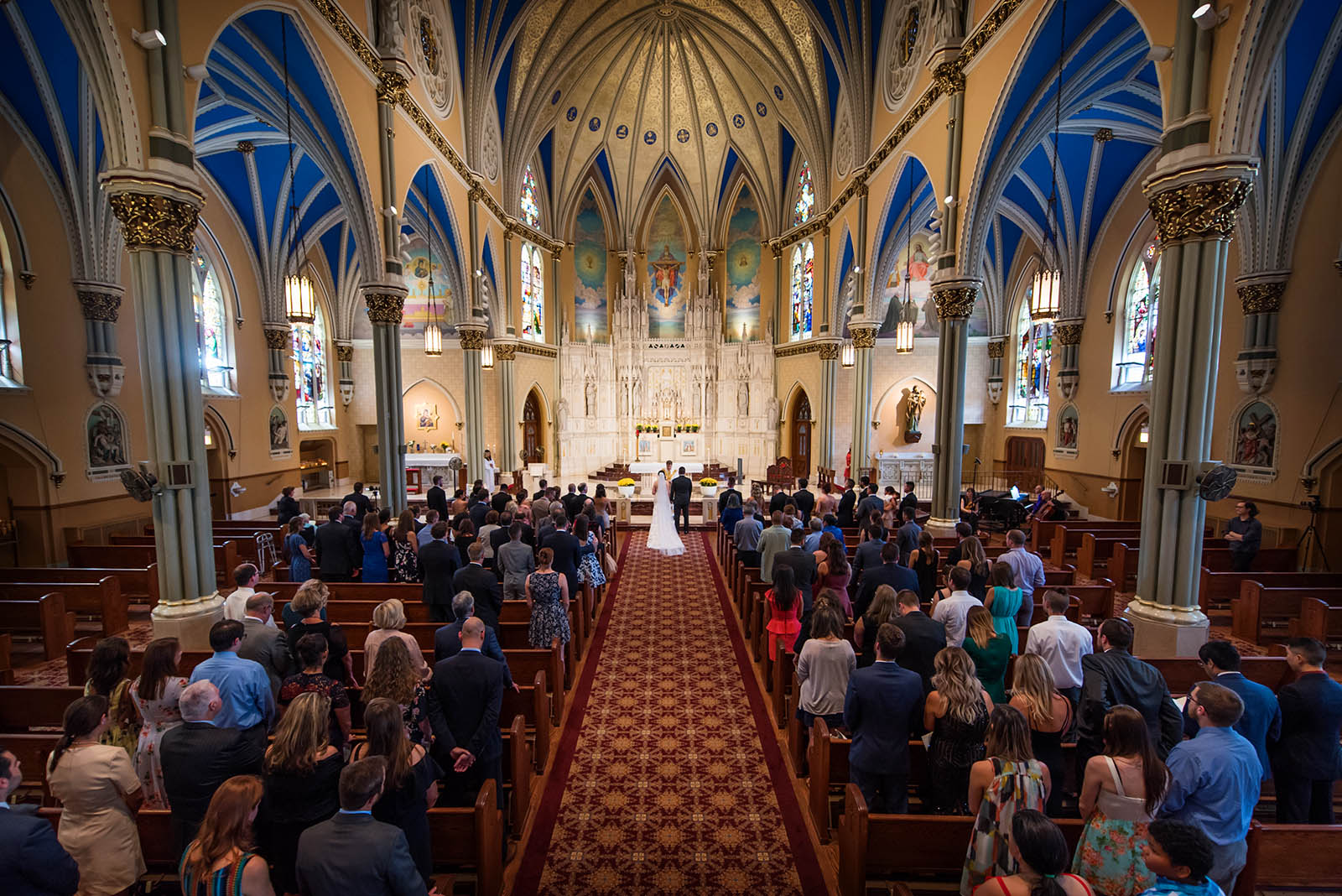 St Alphonsus Church Chicago Artistic Wedding Photo