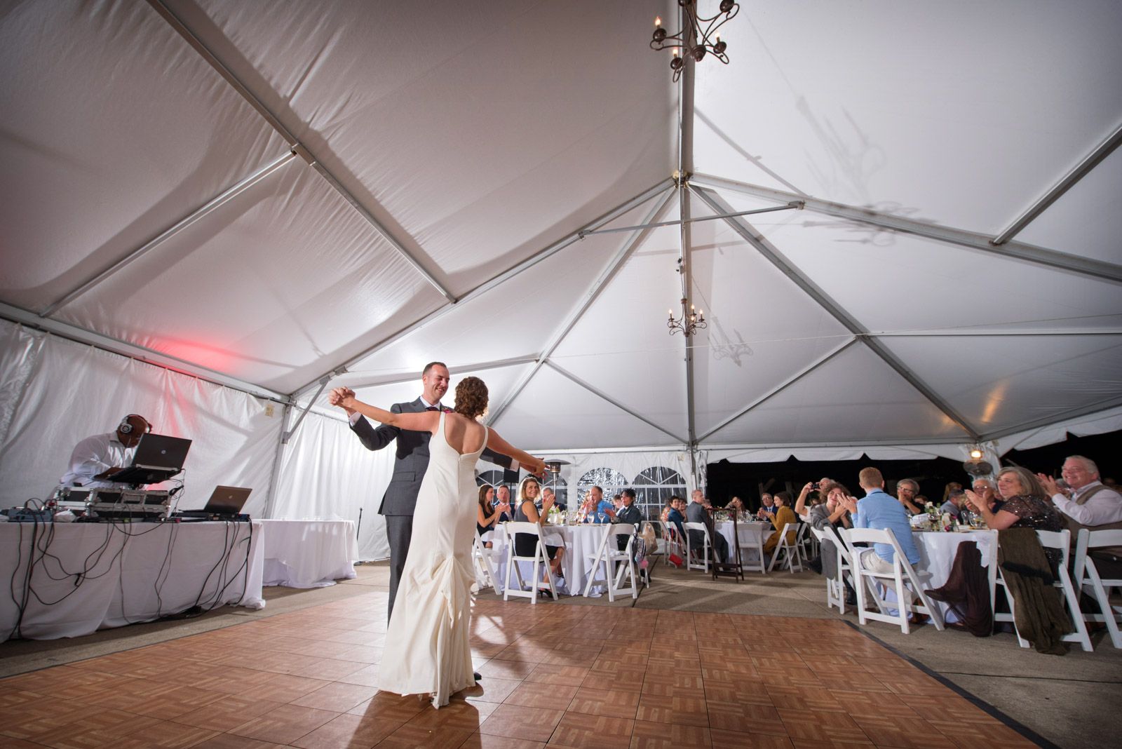 Dance Bride Groom Tent Wedding Eagle Ridge Resort