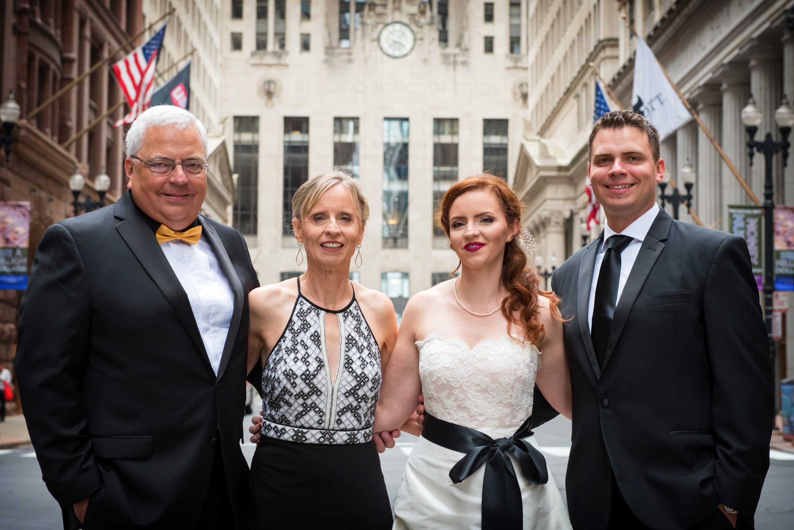 Brides Family at Board of Trade on LaSalle Street Chicago