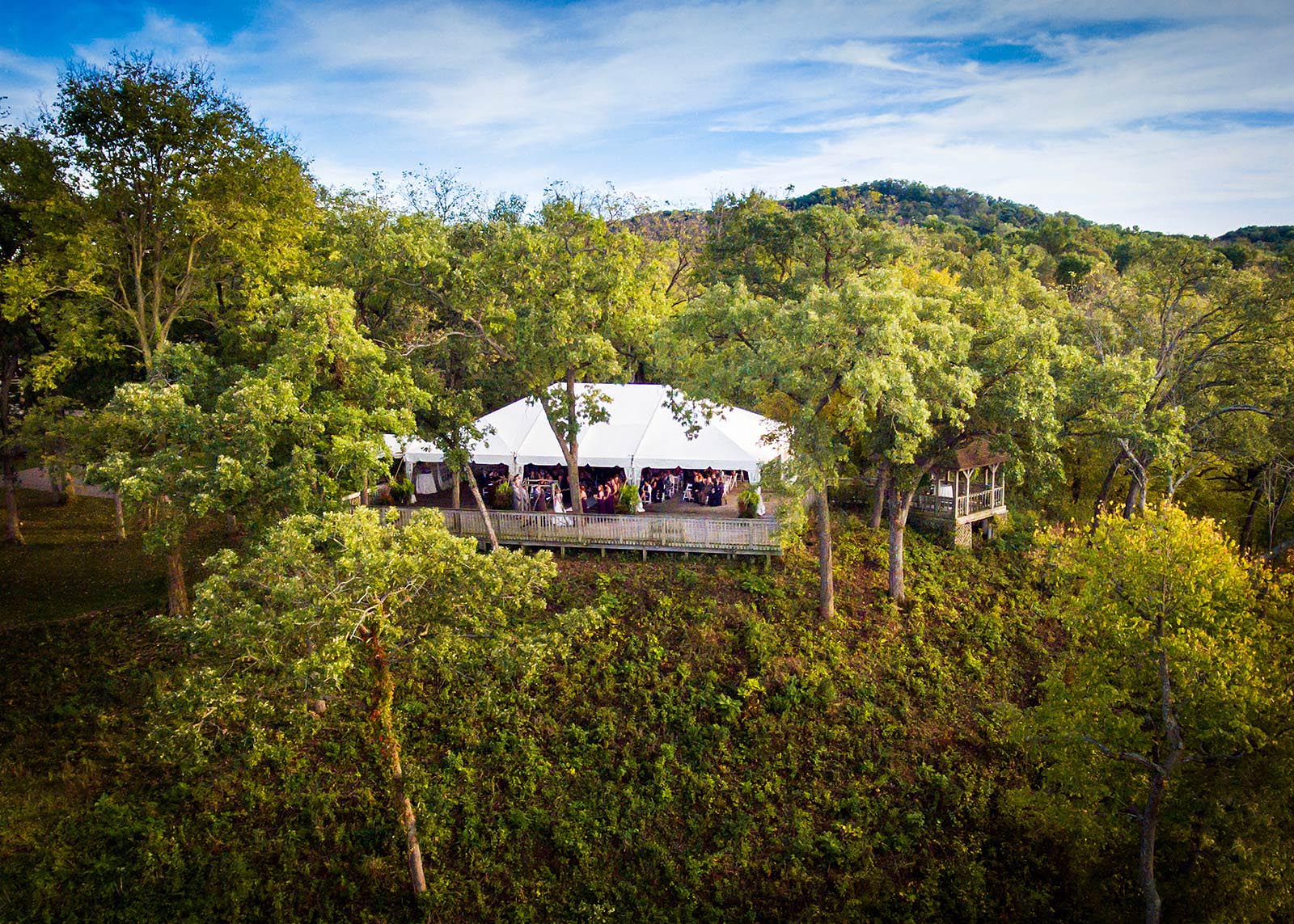 Aerial Wedding Photo Eagle Ridge Resort