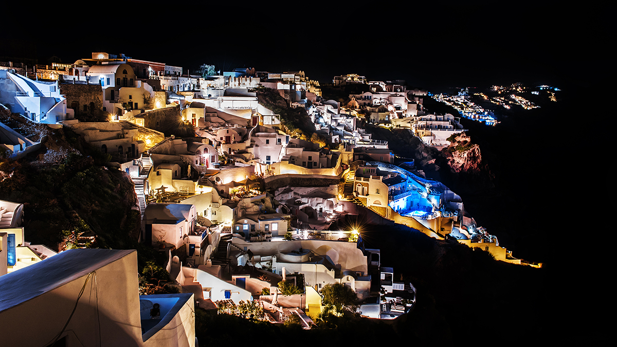Santorini Greece at Sunset