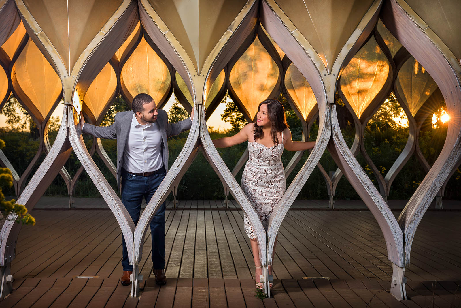 Nature Boardwalk Lincoln park Zoo South Pond Engagement Session