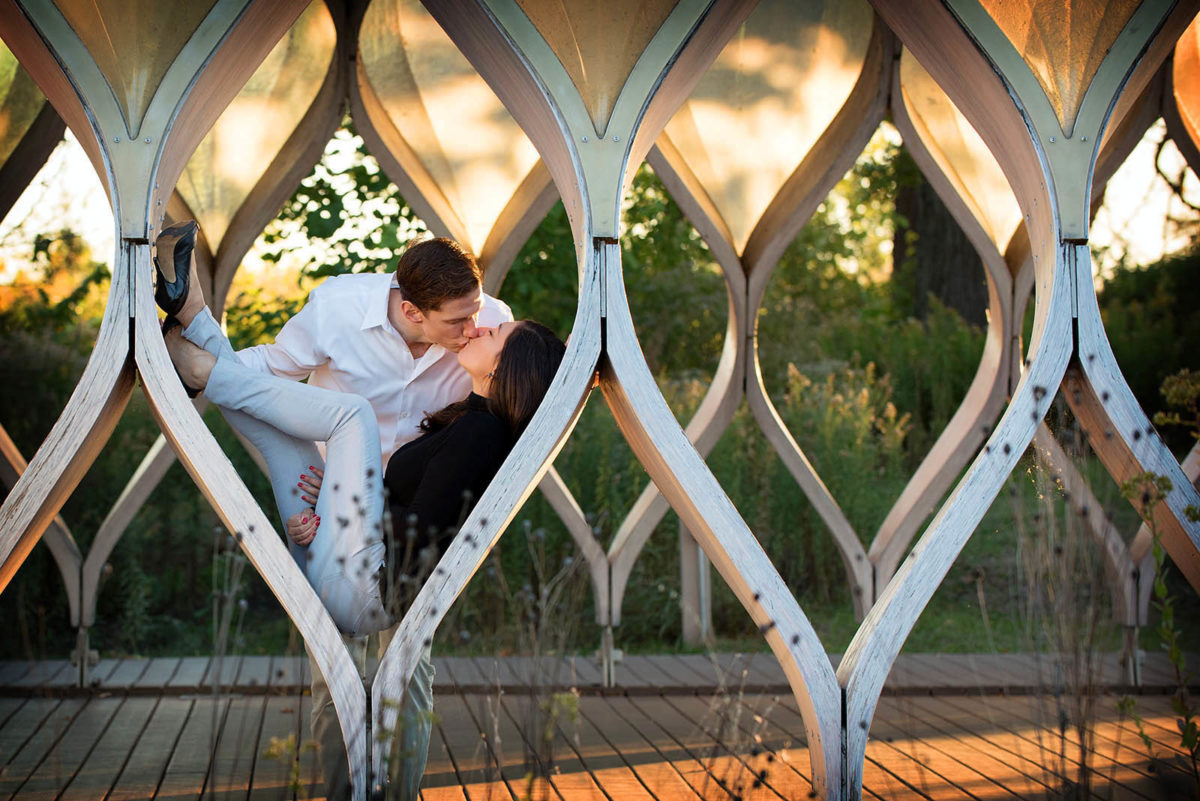 Engagement Session Couple Honeycomb Lincoln Park Zoo South Pond Nature Board Walk