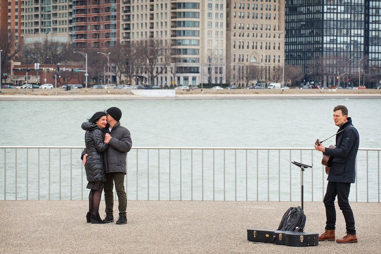 Chicago Proposal Guitarist Eric Taylor performs at Olive Park in Chicago